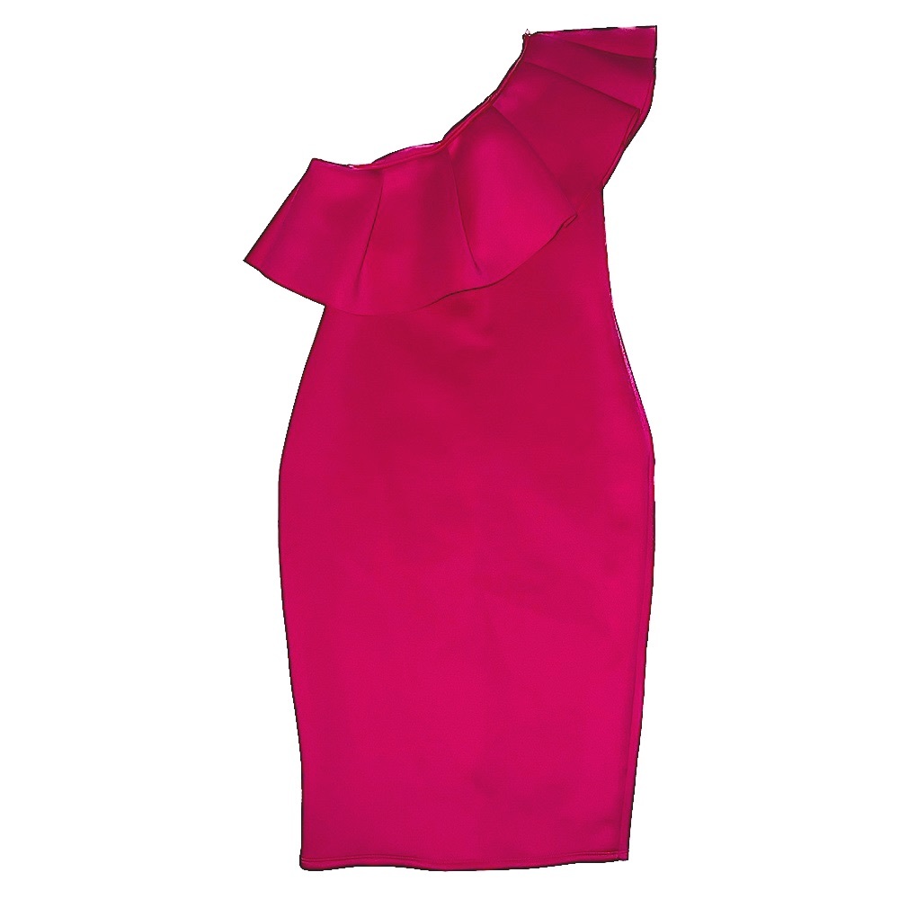 Fashion to Figure Pink Neoprene One Shoulder Bodycon Dress